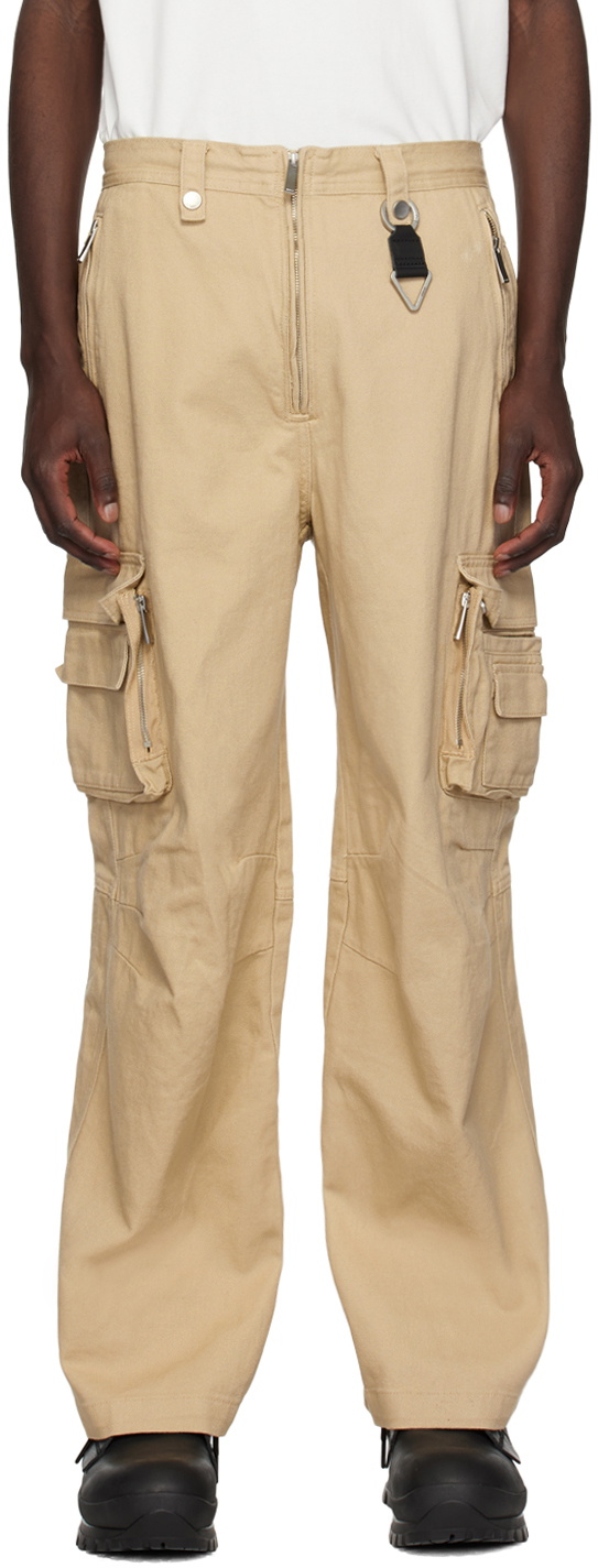 C2H4 Beige Construction Cargo Pants
