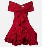 Magda Butrym Off-shoulder cotton-blend taffeta minidress