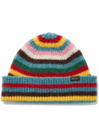 Paul Smith - Striped Ribbed Wool Beanie