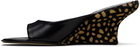 BY FAR Black Caroo Cheetah Pony Hair Heeled Sandals