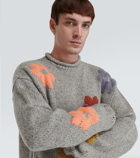 Acne Studios Floral wool-blend sweater