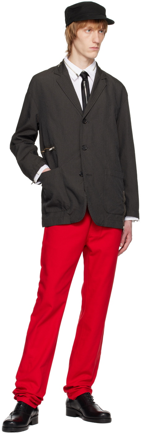 Undercover Brown Zip Blazer