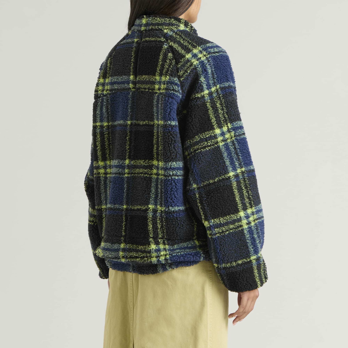 Gramicci Reversible Sherpa Jacket in Plaid/Black