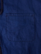 Blue Blue Japan - Nenrin Indigo-Dyed Patchwork Linen Blazer - Blue