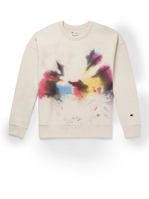 Photo: Champion - Tie-Dyed Cotton-Blend Jersey Sweatshirt - Multi