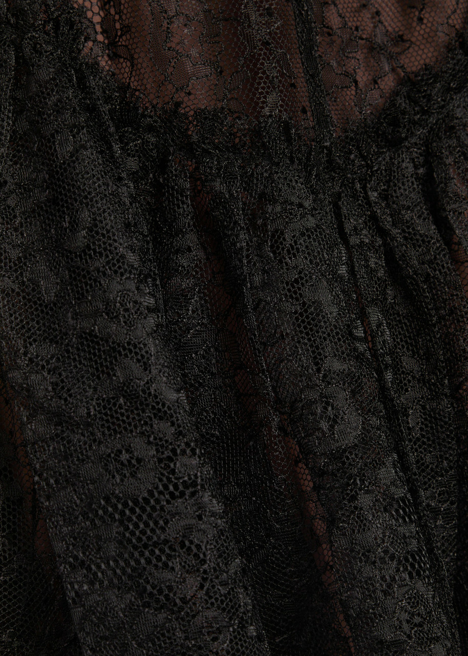 DE LA Vali Brisa Lace Mini Dress Black