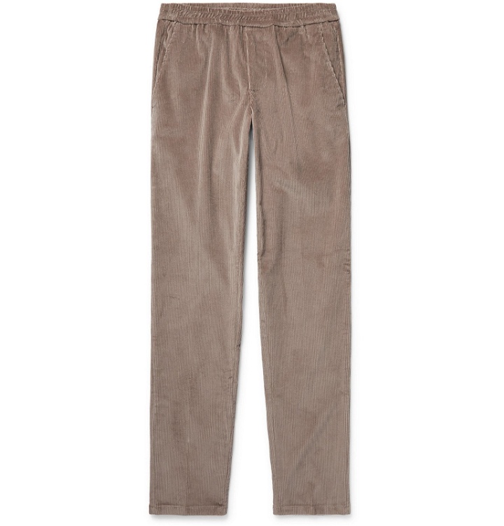 Photo: Thom Sweeney - Taupe Slim-Fit Cotton-Corduroy Suit Trousers - Brown