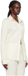 Helmut Lang Off-White Crushed Shirt