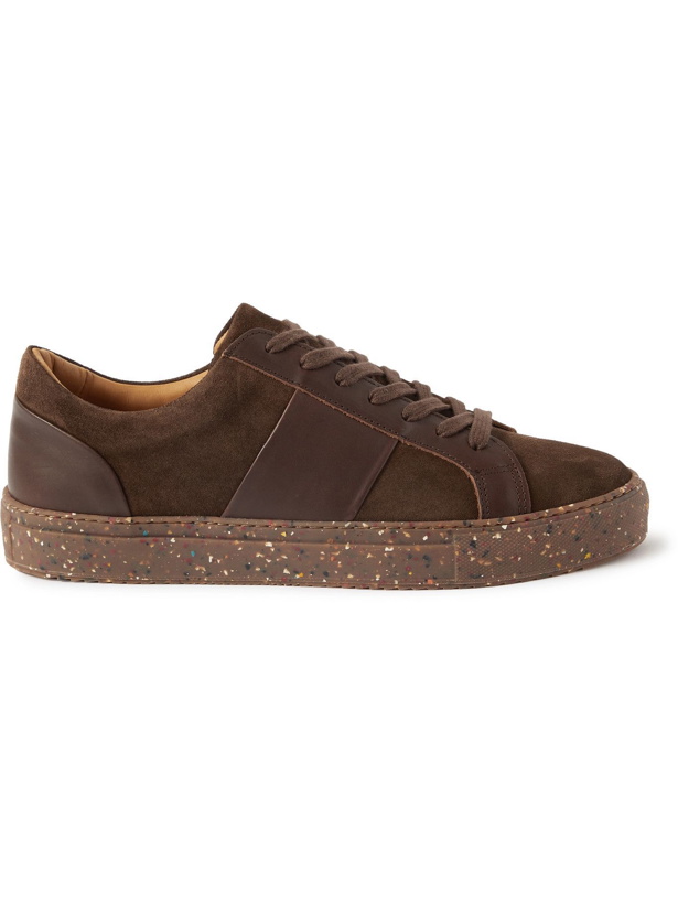 Photo: Mr P. - Larry Leather-Panelled Re-Suede Sneakers - Brown