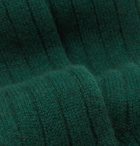 William Lockie - Ribbed Cashmere-Blend Socks - Green
