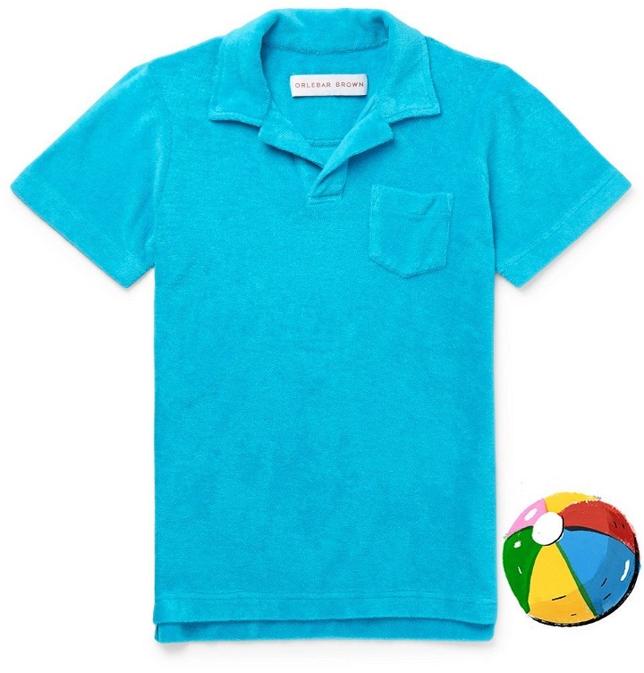 Photo: Orlebar Brown - Boys Ages 4 - 12 Digby Cotton-Terry Polo Shirt - Men - Azure