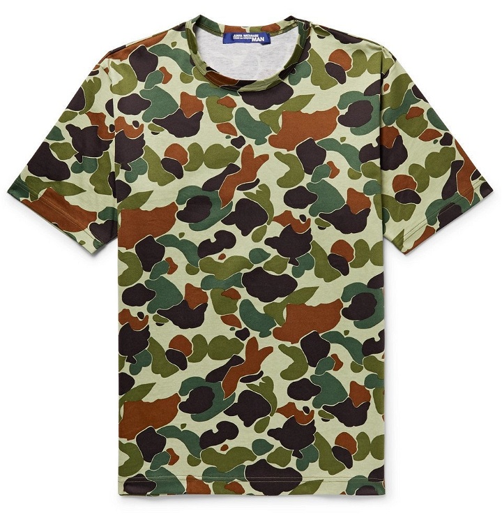 Photo: Junya Watanabe - Slim-Fit Camouflage-Print Cotton-Jersey T-Shirt - Men - Green