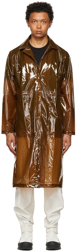 Photo: RAINS Brown Transparent Overcoat