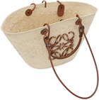 Loewe Beige & Tan Anagram Basket Tote
