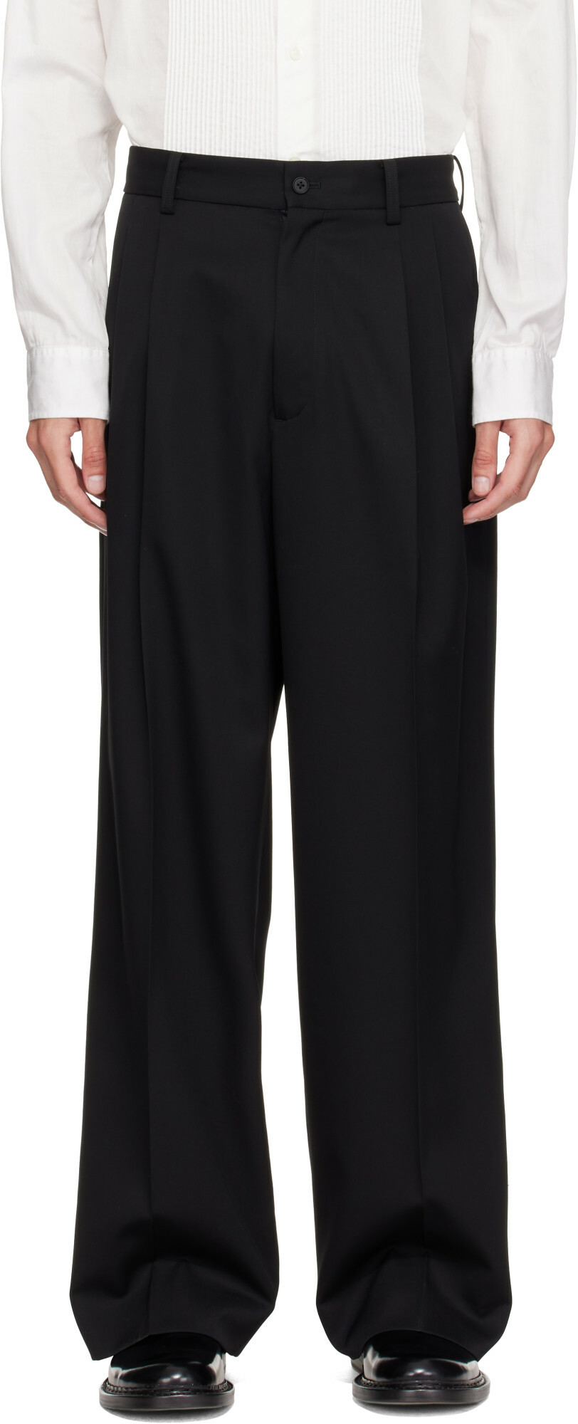 ssstein Black Long Wide Trousers