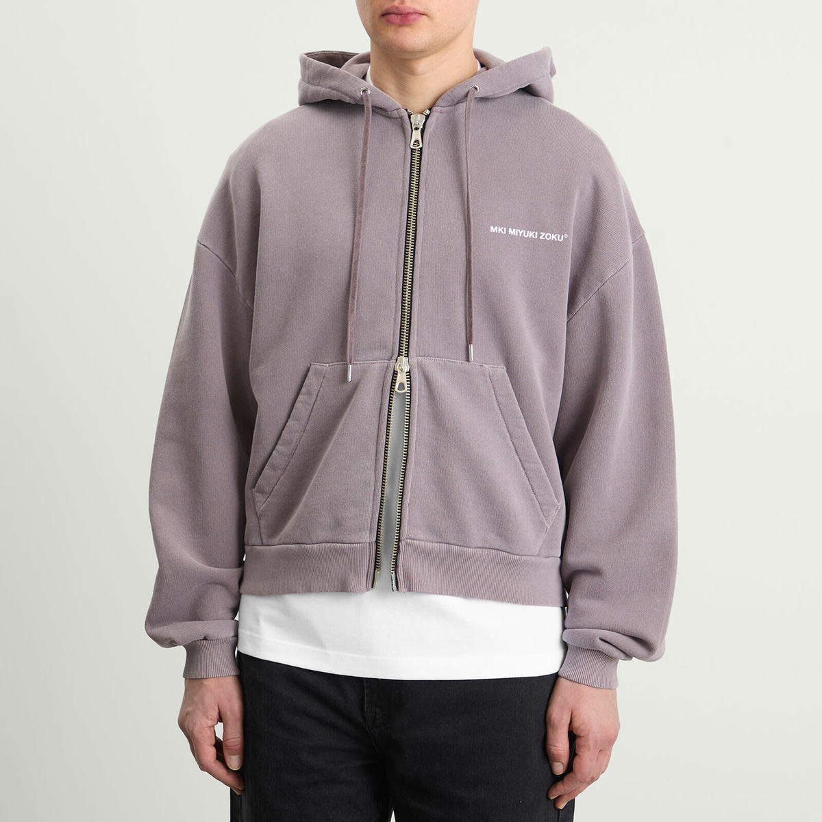 MKI Men's Uniform Zip Hoody in Pigment Raisin