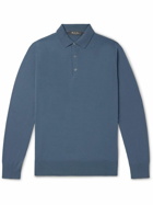 Loro Piana - Slim-Fit Wish Virgin Wool Polo Shirt - Blue