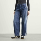 Adidas Women's Dad Jeans in Indigo Denim