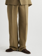The Row - Gustavo Straight-Leg Textured Virgin Wool-Blend Trousers - Brown