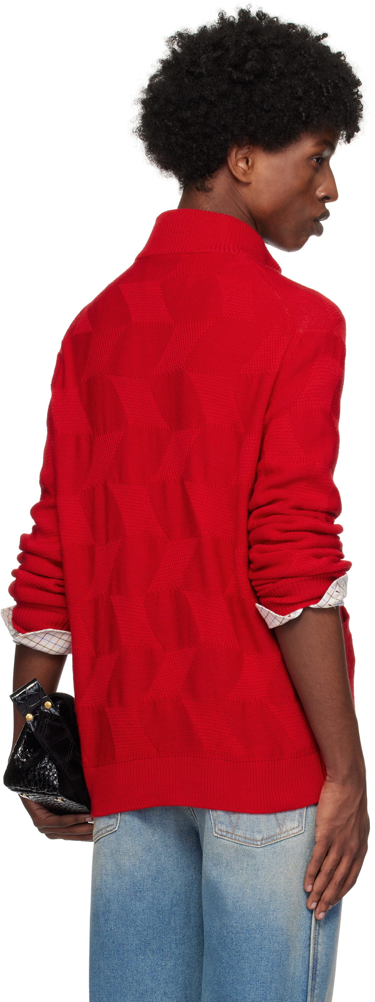 Vivienne Westwood Red Fisherman Zip-Up Sweater Vivienne Westwood