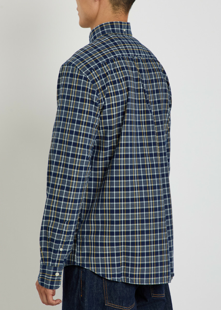 Gant Plaid Cotton Shirt Navy