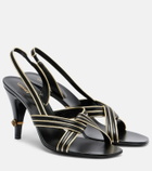 Versace Gianni leather slingback sandals