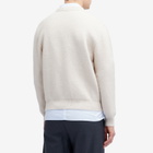 Percival Men's White Glove Mohair Cardigan in Neutrals