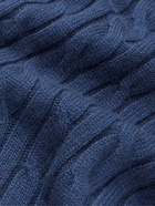 Loro Piana - Cable-Knit Baby Cashmere Sweater - Blue