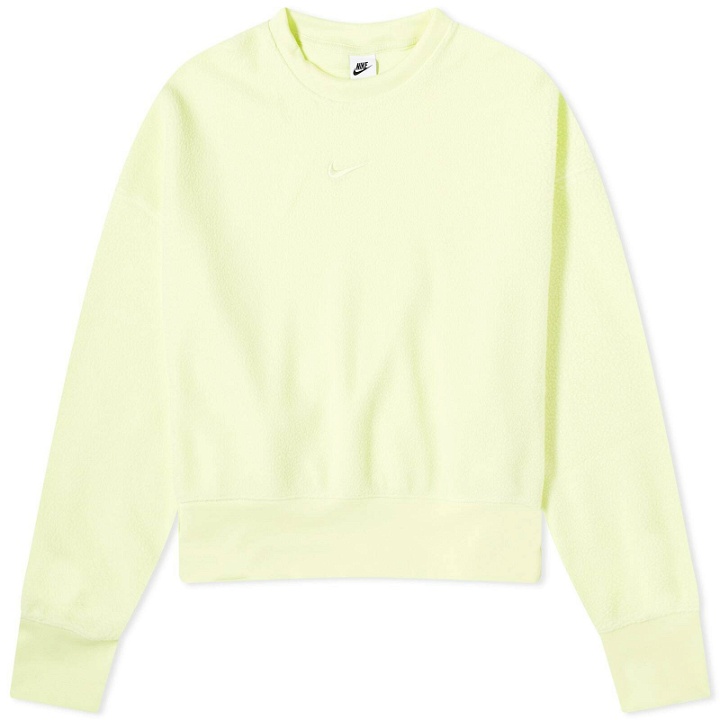 Photo: Nike Women's Plush Mod Crop Sweatshirt in Luminous Green