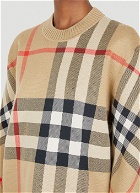 Calee Check Sweater in Beige