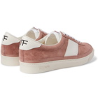 TOM FORD - Bannister Leather-Trimmed Suede Sneakers - Pink