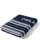 Orlebar Brown - Neville Logo-Jacquard Striped Cotton-Terry Beach Towel