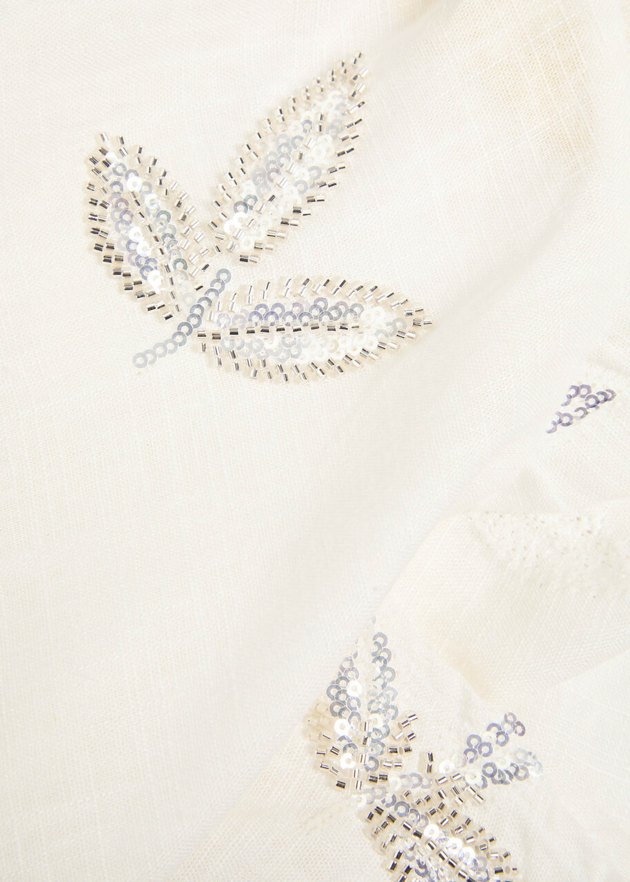 Marques' Almeida Embellished Woven top White