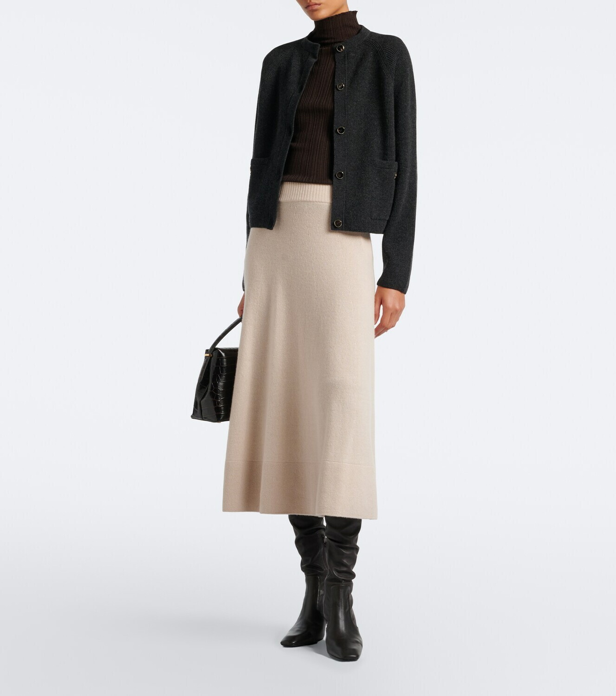 Agnona Ribbed-knit cashmere cardigan