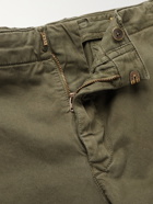 INCOTEX - Slim-Fit Stretch-Cotton Trousers - Green