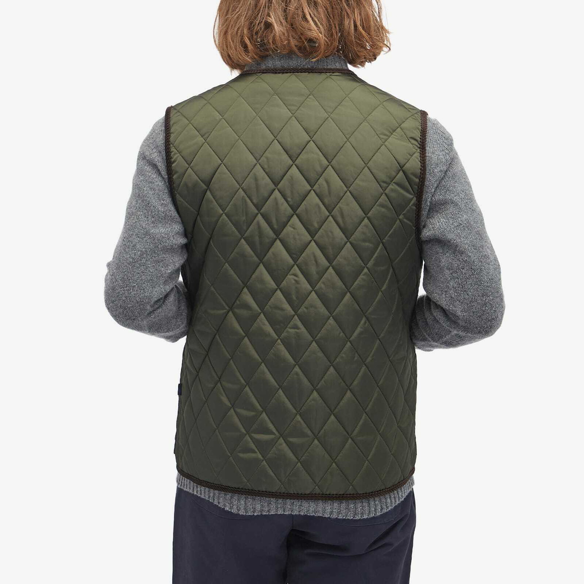 Burberry Men's Quilted Gilet in Shale