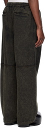 Juun.J Khaki Garment Dyed Wide Sweatpants