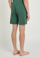 Boss Unique Logo Stretch-cotton Shorts Green