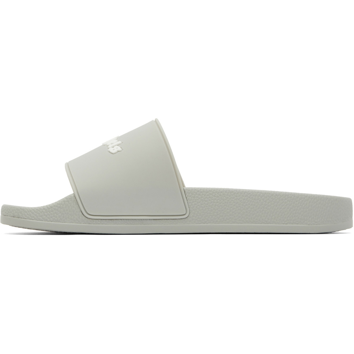 Palm Angels Gray Classic Logo Pool Slides