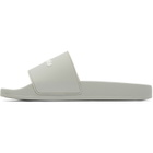 Palm Angels Gray Classic Logo Pool Slides