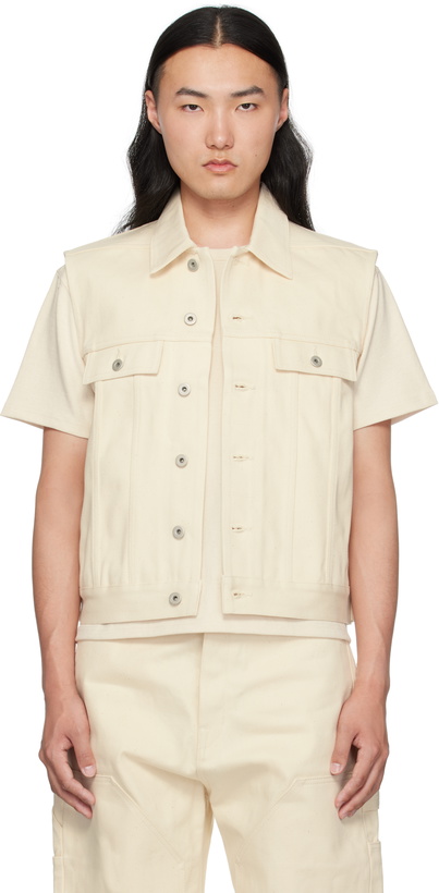 Photo: Rick Owens DRKSHDW Off-White Hollywood SL Trucker Denim Vest