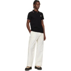 Moncler Black Tricolor-Trimmed Cotton Piquet Polo