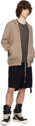 Rick Owens DRKSHDW Black Temple Furka Heavy Sweatshirt Long Shorts