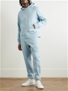 Thom Browne - Striped Ribbed Cotton Hoodie - Blue