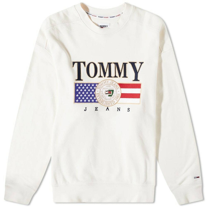 Photo: Tommy Jeans Men's Boxy Lux Crew Sweat in Ancient White