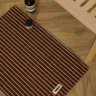 Tekla Fabrics Organic Terry Bath Mat in Rust Stripes 