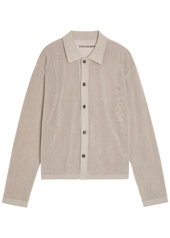 Photo: Mki Miyuki Zoku Open-knit Linen and Cotton-blend Cardigan Taupe