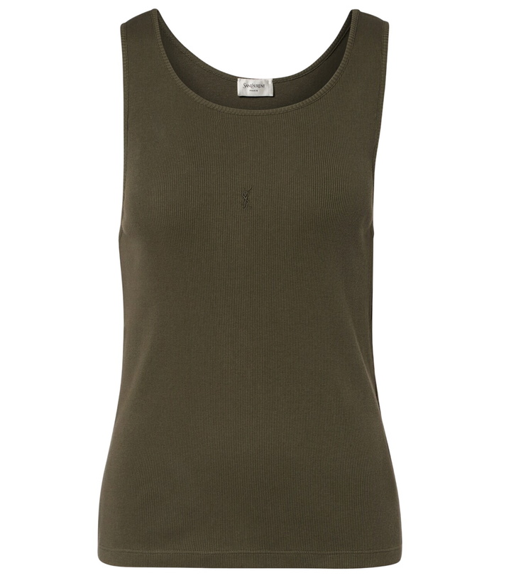 Photo: Saint Laurent Cassandre cotton jersey tank top