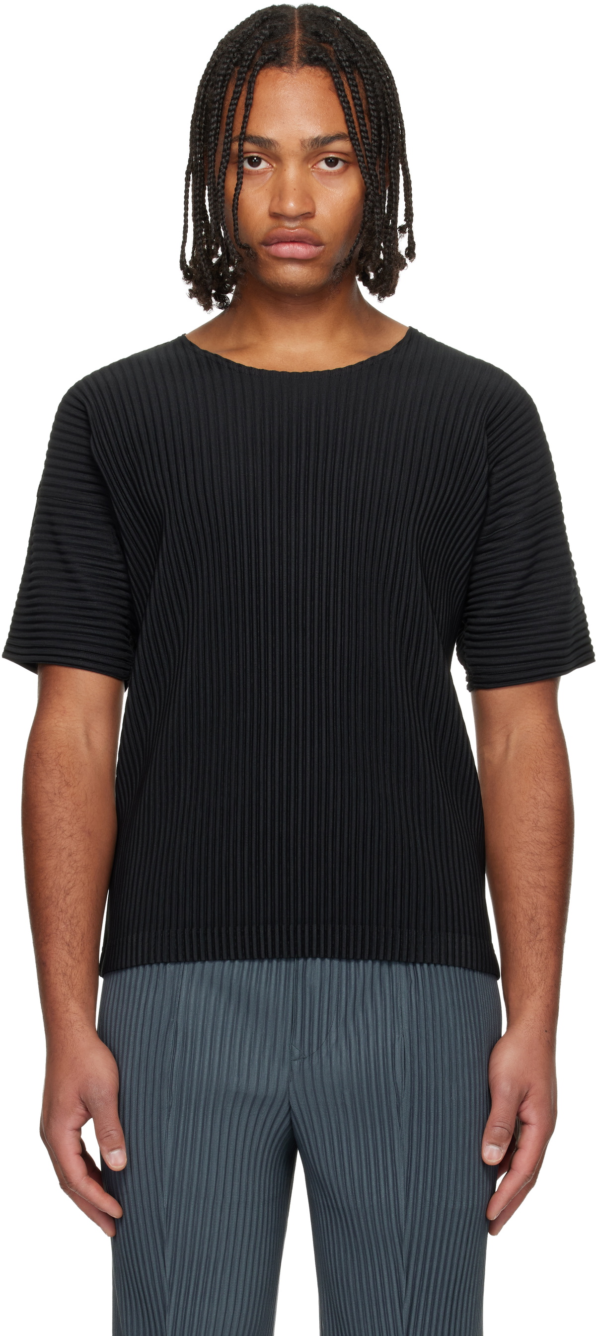 HOMME PLISSÉ ISSEY MIYAKE Black Light Mesh T-Shirt Homme Plisse