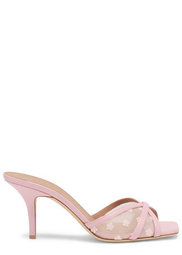 Photo: Malone Souliers Perla 70 Floral-mesh Heeled Sandals Pink